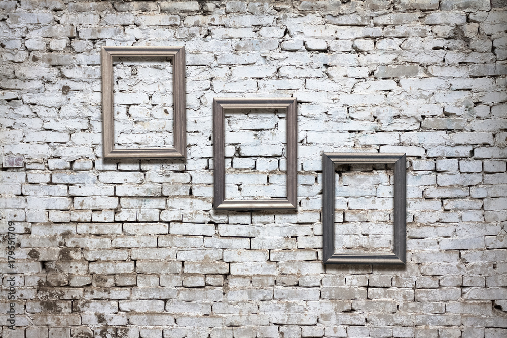 Wall mural frames on wall