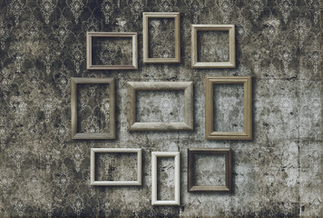 photo frames on wall