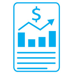 financial report icon on white background. financial report sign. flat style.