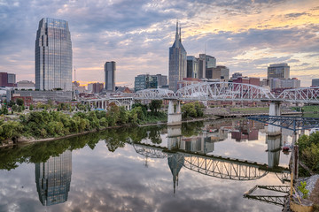 Nashville Tennessee Skyline - obrazy, fototapety, plakaty