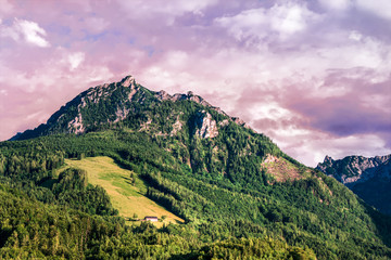 mountains on a sunny day