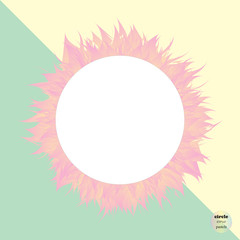 Vector design colorful circles with line elements template. Frame of circle use to website or business. Big circles background.