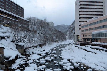 冬の定山渓温泉 / 北海道 札幌市
