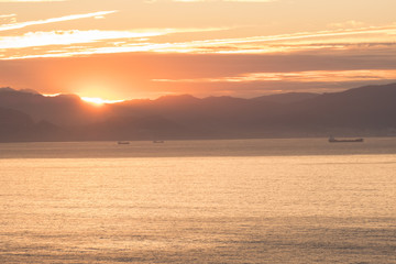 Beautiful sunset at beach