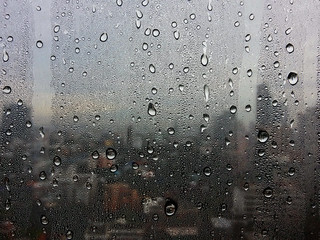 The rain drops at the windows. Amid the big city feel lonely