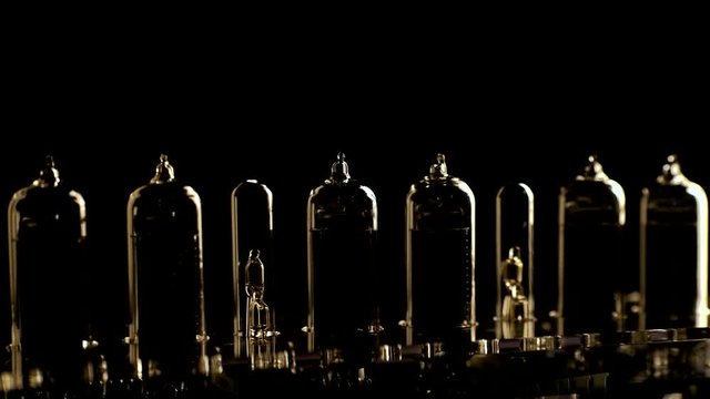 Nixie tube indicator of the numbers retro style