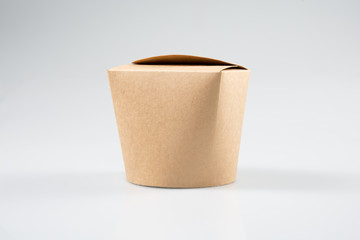 Chinese restaurant take-out box isolated on white background