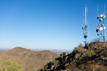 Deer Valley in North Phoenix as seen from North Mountain Park hiking trails, Arizona