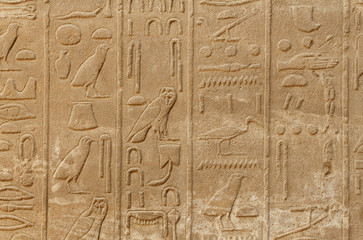 Fototapeta na wymiar Ancient egypt hieroglyphs