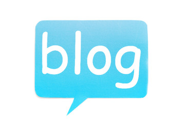 Dialog cloud with word BLOG on white background