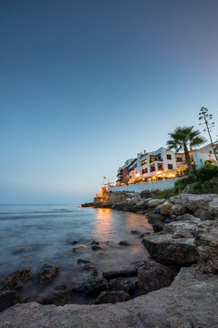 Mediterranean seaside village