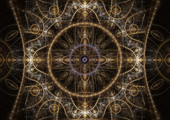 Abstract fractal background, mechanical illustration