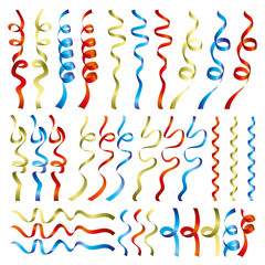 Set of ribbons for holidays.