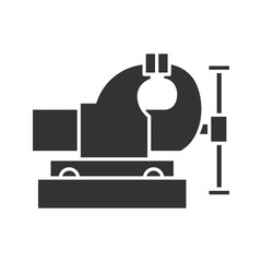 Bench vice glyph icon