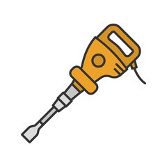 Paving breaker color icon