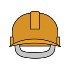 Industrial safety helmet color icon
