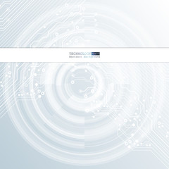 Vector circuit board illustration. Abstract technology