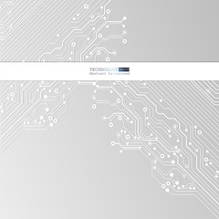 Vector circuit board illustration. Abstract technology