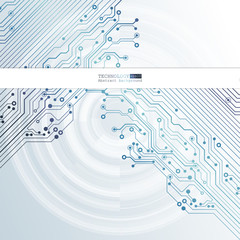 Obraz premium Vector circuit board illustration. Abstract technology