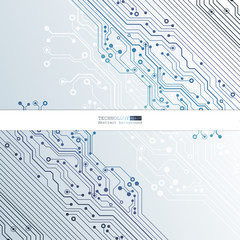 Vector circuit board illustration. Abstract technology