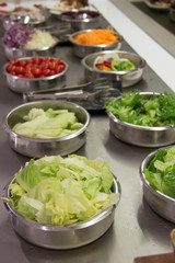 Salad bar buffet ready for lunch