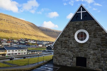 フェロー諸島 Faroe Islands ボルウォイ島 ボルドイ島 クラクスヴィーク Bordoy Borðoy Island Klaksvik