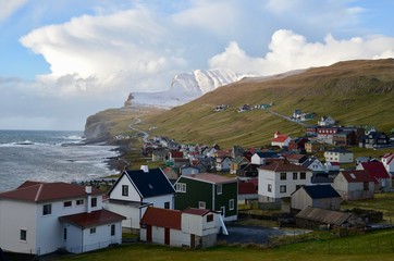 Fototapeta premium フェロー諸島 Faroe Islands スドゥロイ島 スヴロイ島 Suðuroy Suduroy Island スンバ Sumba