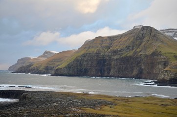 Fototapeta na wymiar フェロー諸島 Faroe Islands スドゥロイ島 スヴロイ島 Suðuroy Suduroy Island ファムジン Fámjin