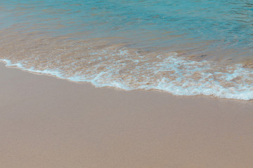 Fototapeta na wymiar soft wave on the beach Phuket Thailand