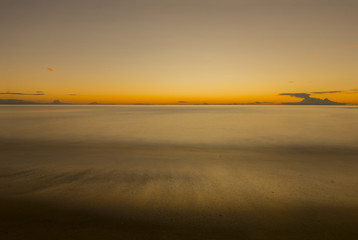 The coast of Benicasim at sunrise, Castellon