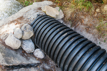 Plastic Water pipe outdoors