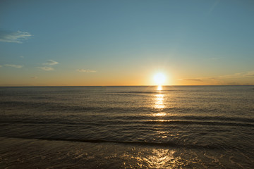 The coast of Benicasim at sunrise, Castellon