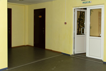 Corridor of Zhytomyr Higher Educational Institution in Ukraine. October 2017.