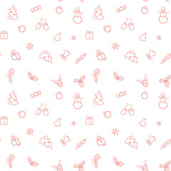 Christmas New Year seamless pattern