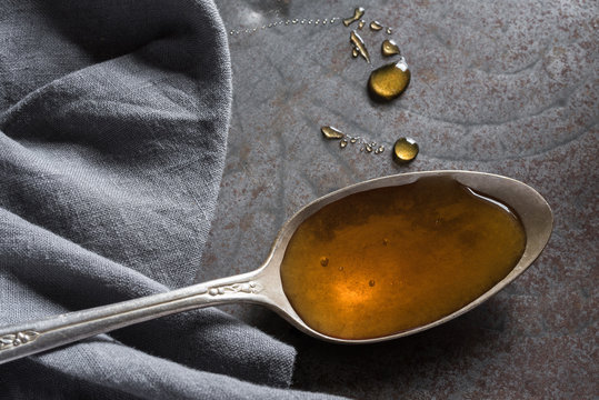 Honey on a Vintage Spoon