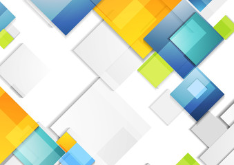 Abstract tech geometric colorful background