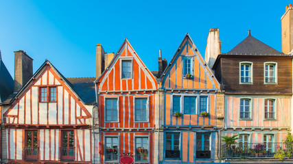 Vannes, beautiful old half-timbered houses, magnificent town in Brittany
