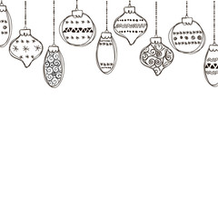 Set of vector illustration of christmas bauble