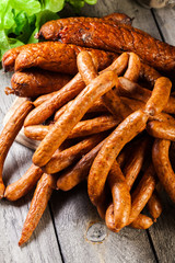 Assorted smoked sausages