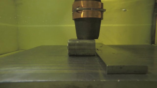 Precision cutting of metal parts using an Electrical discharge machine
