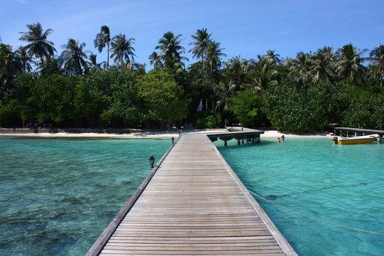 Paesaggio isola maldiviana