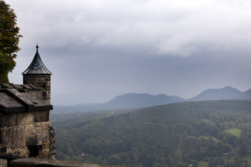 Outlook from Koenigstein fortress fortification..