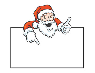 Santa Claus with white Paper
