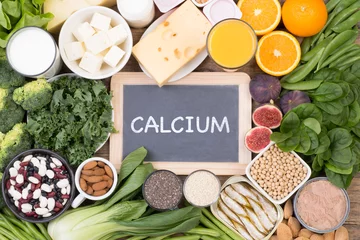 Fotobehang Calcium food sources, top view © photka