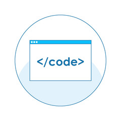 Browser window with code. Studying and use different programming languages.