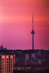 Fototapeta na wymiar Bautiful picture of TV tower in the evening