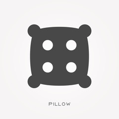 Silhouette icon pillow