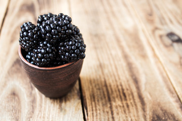 ceramic plate with blackberry
