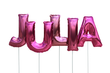 Luftballons Name Julia - obrazy, fototapety, plakaty