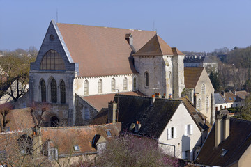Fototapeta na wymiar Collegiate church Saint-André at Chartres, a commune and capital of the Eure-et-Loir department in region Centre-Val de Loire in France. 